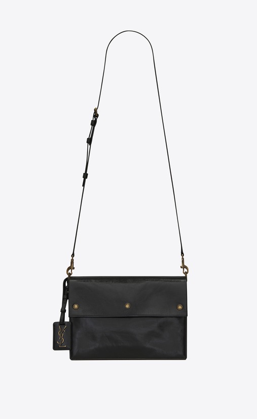 SAINT LAURENT Noe Woman NOE SAINT LAURENT crossbody bag in black moroder leather a_V4